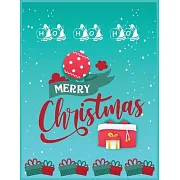 Merry Christmas: Blank Lined Notebook Journal, Notebook Gift 110 pages 8.5 x 11’’’’ Blank Lined Journal - ... - for Journalism, Notes, Co