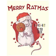 Merry Ratmas: Beautiful Christmas Journal Gift Item with Beautiful Interior Design 8.5＂ x11＂ 110 pages