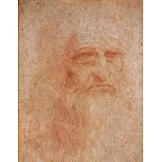 Leonardo da Vinci Black Pages Sketchbook: Portrait of a Man in Red Chalk (Self-Portrait) - Use with Art Supplies Like Metallic Markers, Colored Pencil