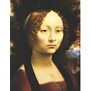 Leonardo da Vinci Black Pages Sketchbook: Portrait of Ginevra de Benci - Use Metallic Markers, Chalk, Colored Pencils, Gel Ink Pens - Large Black Pape