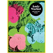 Andy Warhol Flowers Greeting Card Puzzle