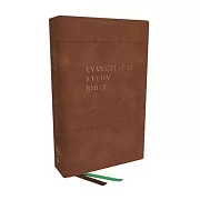 Nkjv, Evangelical Study Bible, Leathersoft, Brown, Red Letter, Thumb Indexed, Comfort Print: Christ-Centered. Faith-Building. Mission-Focused.