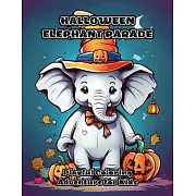 Halloween Elephant Parade: Playful Coloring Adventure for Kids