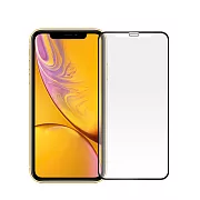 【SHOWHAN】iPhone XR 2.5D電競級霧面滿版滿膠鋼化玻璃貼/黑色