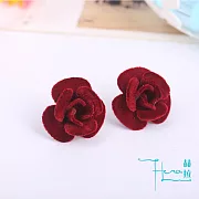 【Hera赫拉】 粉色紅色玫瑰花耳釘耳夾紅色耳針