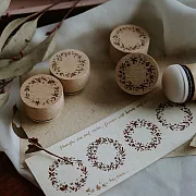 【Meow Illustration】櫸木印章套組-初夏花貝果