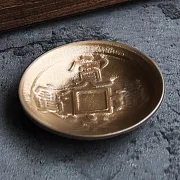 【日本Awasaka】美濃燒｜古錢 陶瓷小皿9cm ‧ 黃金