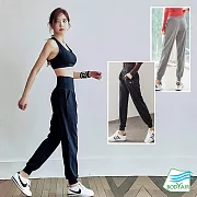 【BODYAIR嚴選】高腰提臀輕薄哈倫褲(NEW.瑜珈.運動.慢跑.透氣.健身.運動褲) XL 灰