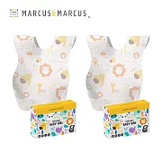 【MARCUS＆MARCUS】拋棄式防水圍兜 (獅子長頸鹿x40入)
