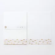 【日本Wa-Life】紙福一刻｜翠sui 美濃和紙信紙 ‧ 青海波紋樣