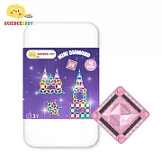 ScienceBaby-鑽石小磁片42片-糖果色(附收納小鐵盒) 鑽石小磁片42片