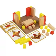 子玄 立體邏輯幾何建築積木 邏輯幾何建築積木創意拼裝堆疊 精細動作益智桌遊 空間邏輯桌遊