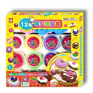 3Q超輕黏土：12色夢幻甜點屋(內附超輕土12色+DIY教學手冊1本+裝飾紙盤5件組+甜點模具8件組)