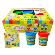 3Q小麥黏土6色組(罐裝)(內附6色3Q小麥黏土(共480g)+10款教學說明書)