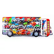 大卡車迴力車組(車頭黃色/紅色共2色隨機出貨，附車車總動員圖鑑)