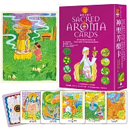 神聖芳療卡繪者來台紀念套組 (書+獨家限量「第34張牌卡安息香精油原畫」長方巾)