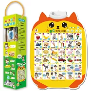 ABC有聲掛圖 (中英台3種語言+26個英文字母主題+10個生活招呼語+2首經典律動性兒歌+互動問答遊戲)