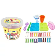 忍者兔安全小麥黏土12色《可口點心桶》(內附24袋小麥黏土+創意工具配件7個+示範手冊)