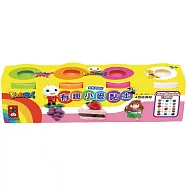 有趣小麥黏土4色經典組(粉紅)：FOOD超人