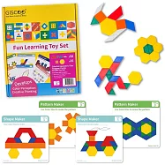 【Giscoo STEAM系列】六型六色片 益智教具組