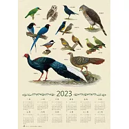 台灣特有鳥類手繪年曆海報