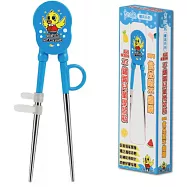 吉波鳥餐具系列 不鏽鋼兒童學習筷 藍色