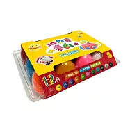 3Q創意小麥黏土 12色彩蛋：(12色小麥黏土+DIY教學手冊+繽紛彩蛋12顆)