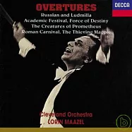序曲集：路斯蘭與魯密拉、大學慶典、命運之力、普羅米修斯的創造物、羅馬狂歡節、鵲賊 / 馬捷爾 指揮 克里夫蘭交響樂團(Overtures: Russian and Ludmila/ Academic Destival/ Force of Destiny/ The Creatures of Promrtheus/ Roman Carnival, etc.)