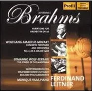 布拉姆斯：海頓主題變奏曲；莫札特：第23號鋼琴協奏曲；沃爾夫-費拉里：聖母的寶石 / 哈絲(鋼琴)，萊特納(指揮)斯圖加特符騰堡國立管弦樂團等 (CD)(Brahms – Mozart – Wolf-Ferrari / Hass, Leitner)