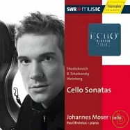 Shostakovich, Tchaikovsky & Weinberg : Cello Sonatas / Johannes Moser、Paul Rivinius(蕭斯塔柯維奇、波烈斯柴可夫斯基、韋恩伯格：大提琴奏鳴曲 / 莫瑟/大提琴、李雲尼斯/鋼琴)