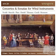 V.A. / Vivaldi, Marcello, Platti, Handel, Telemann, Hotteterre: Concertos, Sonatas & Trio Sonatas for Wind Instruments (10CD)(【VIVARTE 古樂套裝系列18】維瓦第、馬切羅、普拉提、韓德爾：管樂器之協奏曲、奏鳴曲與三重奏鳴曲 / 布魯根(木笛&長笛)(10CD))