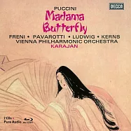 Puccini: Madama Butterfly / Luciano Pavarotti, Freni, Ludwig / Karajan / Wiener Philharmoniker (2CD+1BD audio)(普契尼：蝴蝶夫人 / 帕華洛帝、芙蕾妮、露德薇希演唱 / 卡拉揚 指揮 維也納愛樂管弦樂團 (2CD+藍光音樂片))