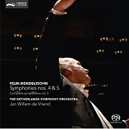 Mendelssohn complete symphony Vol.3 / Jan Willem de Vriend (SACD Hybrid)(孟德爾頌交響曲全集錄音 第三集~四號交響曲:義大利”與五號交響曲” 宗教改革”)