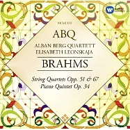 布拉姆斯：一到三號弦樂四重奏、鋼琴五重奏 / 蕾翁絲卡雅〈鋼琴〉阿班貝爾格弦樂四重奏 (2CD)(Brahms: String Quartets op. 51 & 67 & Piano Quintet / Leonskaja, Alban Berg Quartett (2CD))