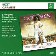 Bizet: Carmen / Migenes, Domingo, Maazel (2CD)(歌劇帝國 - 比才：歌劇《卡門》全曲 / 米格妮絲〈女高音〉多明哥〈男高音〉萊蒙第〈男低音〉艾斯罕〈女高音〉(歐洲進口盤2CD))