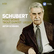 世紀典藏超值盒-舒伯特：鋼琴作品、《鱒魚》鋼琴五重奏、藝術歌曲 / 許納貝爾〈鋼琴〉貝爾─許納貝爾〈女中音〉Claude Hobday〈低音大提琴〉 普藝弦樂四重奏成員：Alphonse Onnou〈小提琴〉Germain Prévost(Schubert: 3 Sonatas, Impromptus, Moments Musicaux, Trout Quintet, 7 Lieder… / Artur Schnabel with Pro Arte Quartet, Therese Schnabel 5CD)