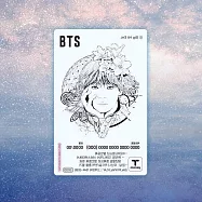 官方週邊商品 防彈少年團 BTS X T-MONEY 2代 透明交通卡 地鐵卡 [V] (韓國進口版)