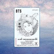 官方週邊商品 防彈少年團 BTS X T-MONEY 2代 透明交通卡 地鐵卡 [RM] (韓國進口版)