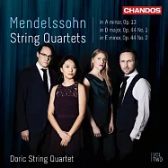 孟德爾頌: 弦樂四重奏全集,第二集 / 多利克弦樂四重奏 (2CD)(Mendelssohn: String Quartets, Vol. 2 / Doric String Quartet (2CD))