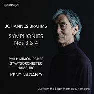 布拉姆斯: 第三,四號交響曲 / 長野肯特 指揮 / 漢堡國家交響樂團 (SACD)(Brahms: Symphonies Nos 3 & 4 / Kent Nagano (SACD))