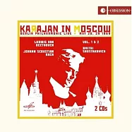 卡拉揚莫斯科音樂會 (日本製作) (2CD)(Beethoven / J.S. Bach / Shostakovich: Karajan in Moscow - Live / Herbert von Karajan / Berlin Philharmonic (2CD))