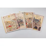 安野光雅美麗的童話繪本系列：狐說伊索寓言+狐說格林童話(全4冊)