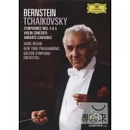 柴可夫斯基：第四、五號交響曲、小提琴協奏曲 DVD(Tchaikovsky: Symphonies Nos.4&5, Violin Concerto / Bernstein DVD)