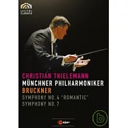 提勒曼指揮布魯克納：第四、七號交響曲/ 提勒曼(指揮)慕尼黑愛樂 DVD(Bruckner: Symphonies Nos. 4 & 7/ Thielemann, Munich Philharmonic Orchestra)