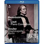 兩位大師之相遇~巴倫波因與布列茲共演「李斯特」兩首鋼琴協奏曲 / 丹尼爾.巴倫波因(鋼琴)、皮耶.布列茲(指揮)柏林國立管弦樂團 (藍光BD)(LISZT: Piano Concertos / Barenboim(piano), Boulez(conductor) Berlin Staatskapelle (BD))