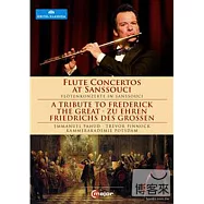帕胡德之無憂宮長笛協奏曲~向普魯士腓德烈大帝致敬/艾曼紐.帕胡德(長笛)、平諾克(大鍵琴) DVD(Flute Concertos at Sanssouci/Emmanuel Pahud (flute), Trevor Pinnock (harpsichord))