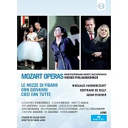古特與莫札特歌劇《費加洛的婚禮》、《唐喬望尼》、《女人皆如此》/ 哈農庫特〈指揮〉維也納愛樂、貝特朗‧德‧比伊 & 亞當‧費雪〈指揮〉維也納愛樂與維也納國立歌劇院樂友協會合唱團 (6DVD)(Mozart: Così fan tutte ∙ Don Giovanni ∙ Le nozze di Figaro – staged by Claus Guth 6DVD)