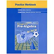 Pre-algebra, Grades 6-9 Practice Workbook: Mcdougal Littell Pre-algebra