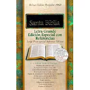 Santa Biblia: Reina-Valera Revision 1960, Letra Grande Edicion Especial Con Referencias, Con Indice, Negro, Piel