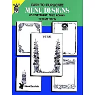 Easy-To-Duplicate Menu Designs: 60 Copyright-Free Forms